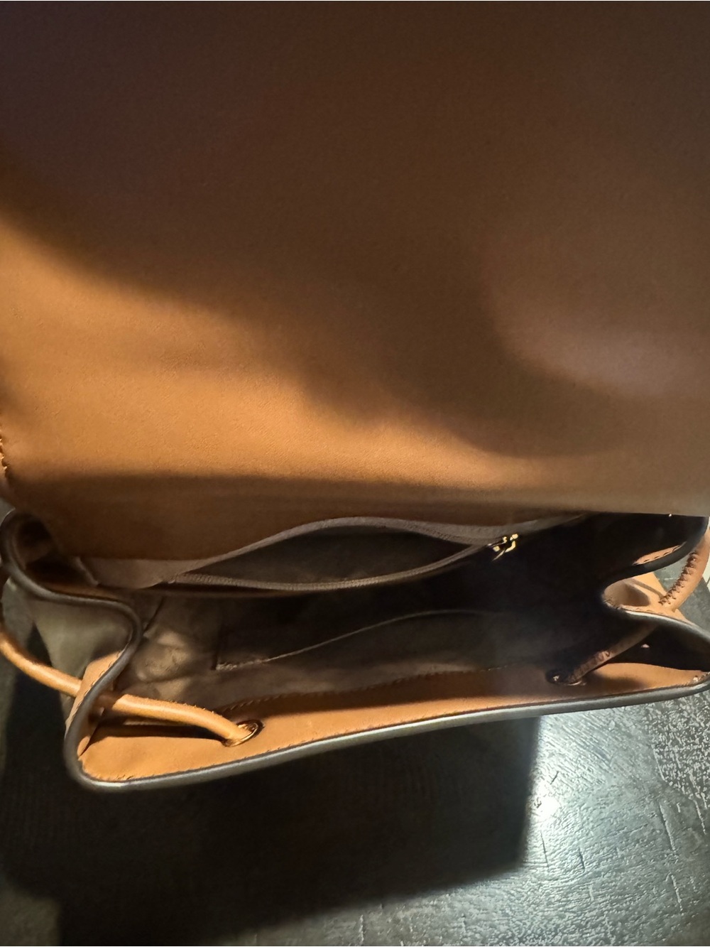 Michael Kors Tan Logo Backpack with Matching Wallet - Picture 4 of 9
